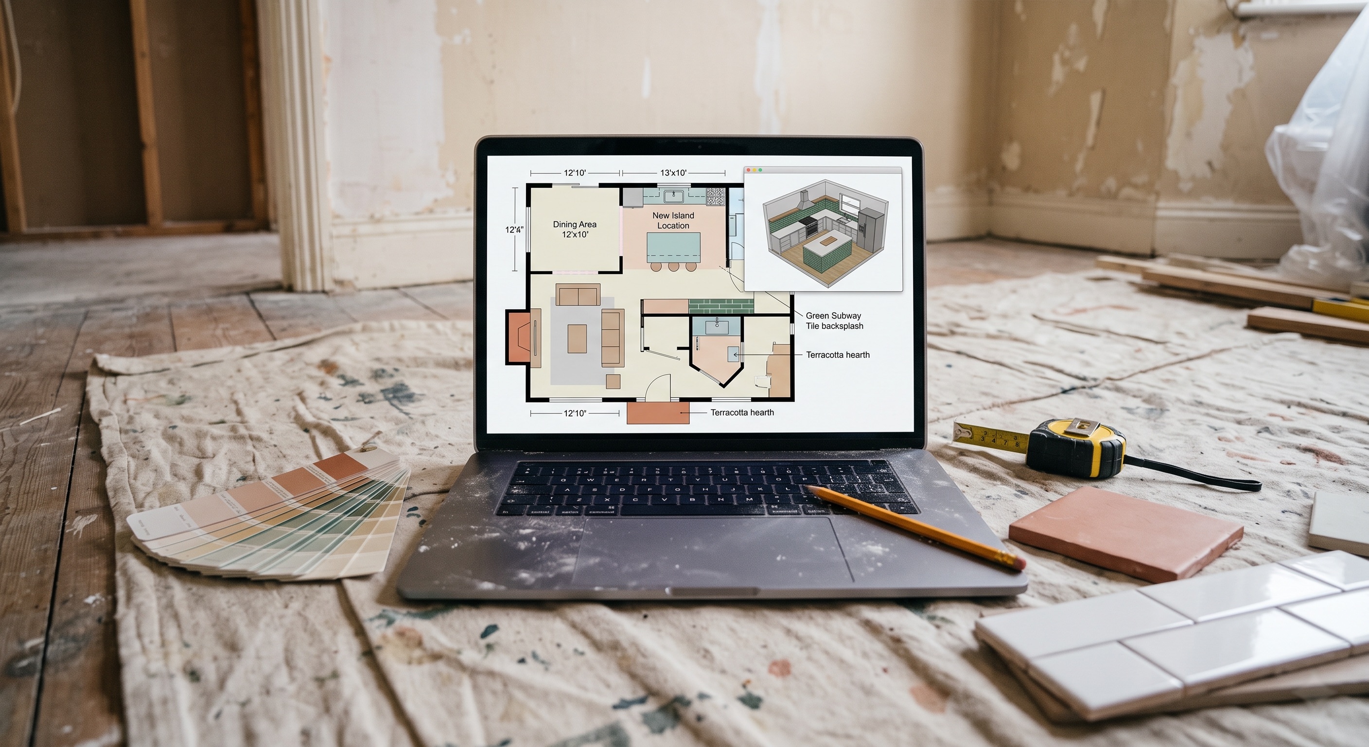 Renovation planning blueprints